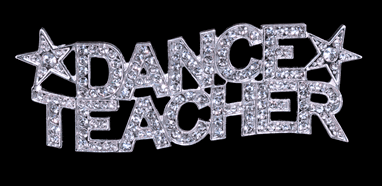 DANCE TEACHERS RHINESTONE PIN